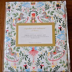 Nutcracker Ballet Cotton Sheet Set by Cupcakes and Cashmere * TWIN *